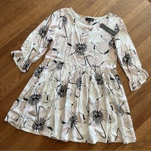 Beulah Style Tunic Top 3/4 Sleeve Size M/L